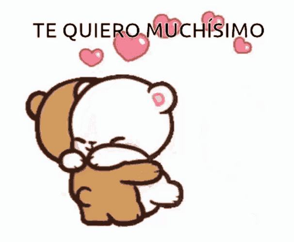Te Quiero Muchisimo Cute Cartoon Hugging GIF