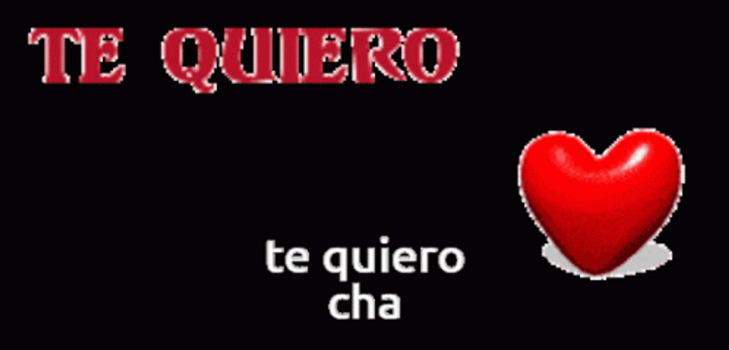 Te Quiero Red Heart Moving Around GIF