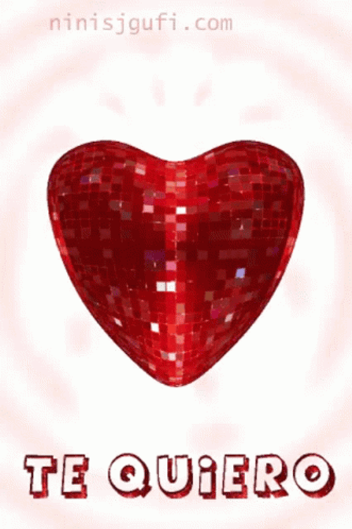 Te Quiero Spinning Red Heart GIF