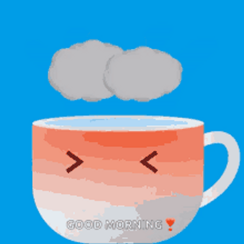 Tea Bag Dropped In Cup Animation GIF