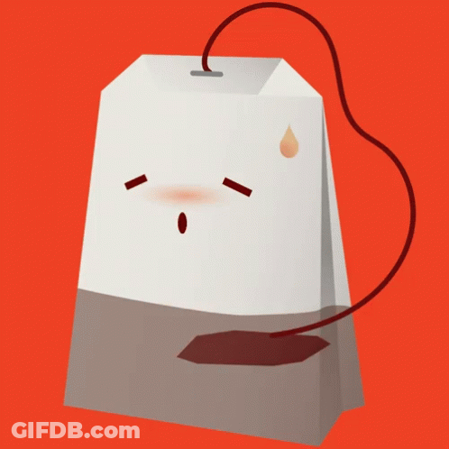 Tea Bag With Drop Of Liquid GIF