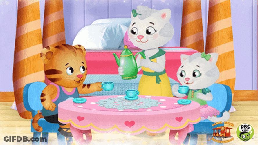 Tea Party Daniel Tigers Neighborhood GIF