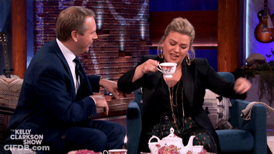 Tea Party Kelly Clarkson Show GIF
