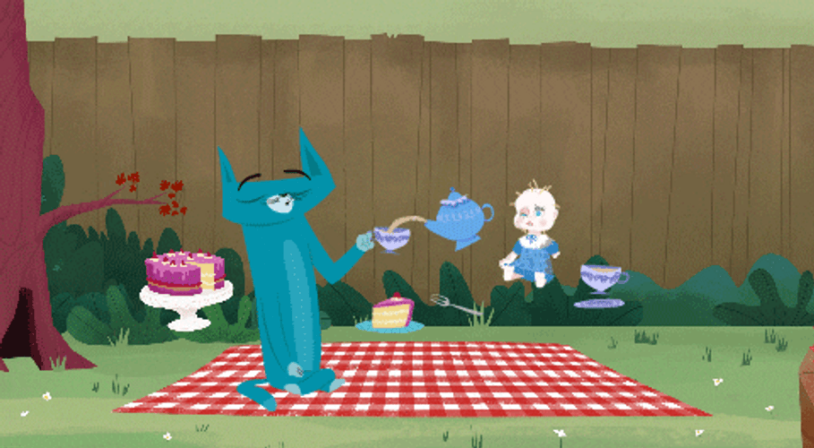 Tea Party Kitty Is Not A Cat GIF