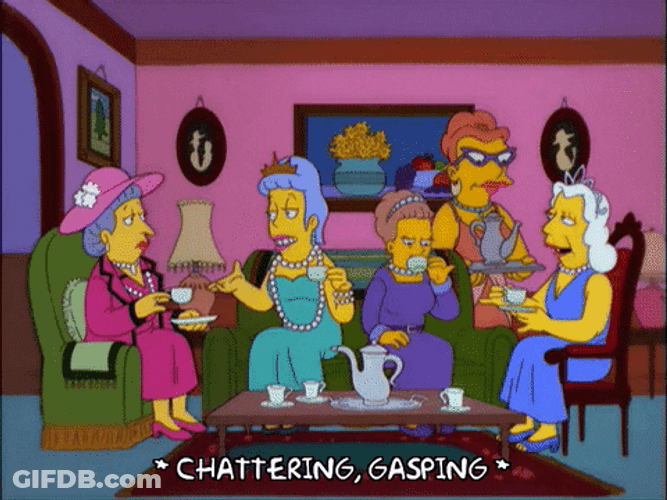 Tea Party The Simpsons Ladies GIF