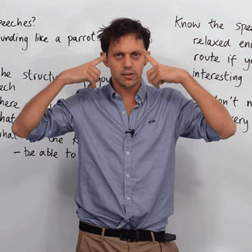 Teacher Benjamin Thinking GIF