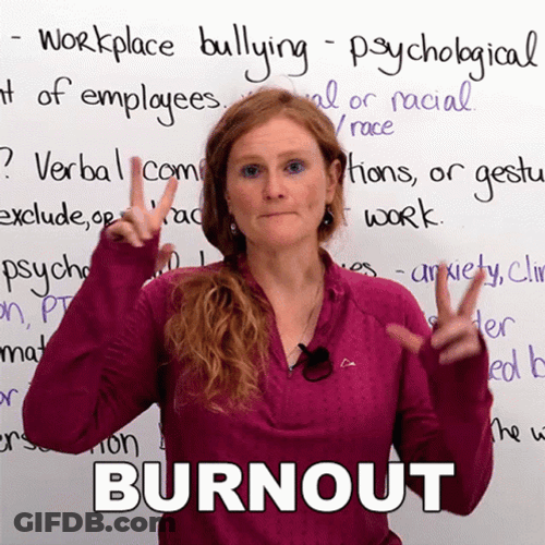 Teacher Burnout Quotation Fingers GIF