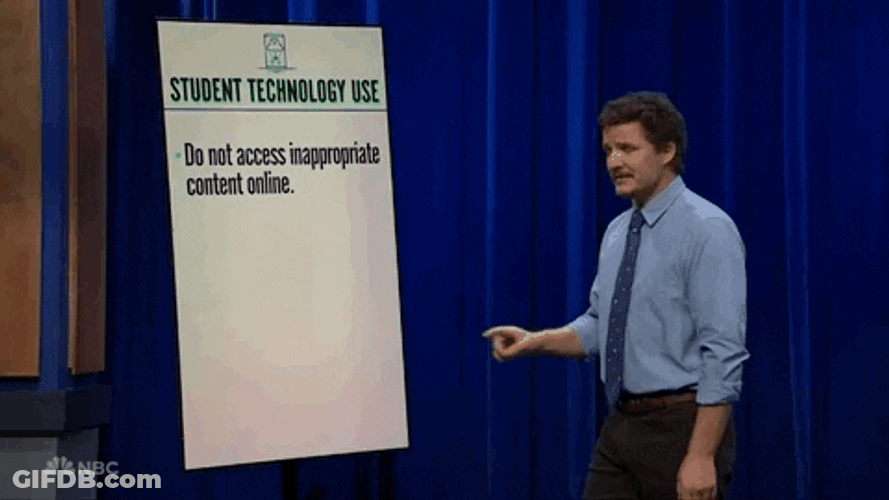 Teacher Pedro Pascal Eating Sandwich GIF