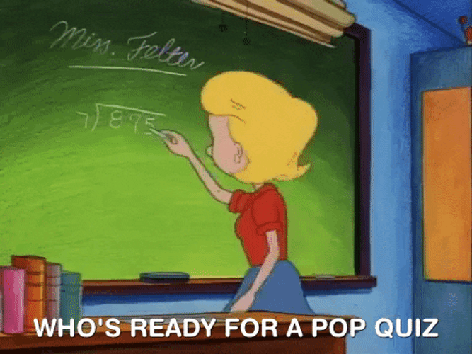 Teacher Pop Quiz Hey Arnold GIF