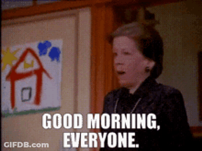 Teacher Saying Good Morning Everyone GIF