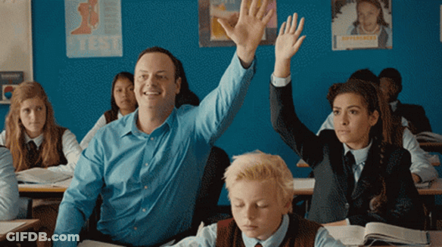 Teacher Student Raise Hand GIF