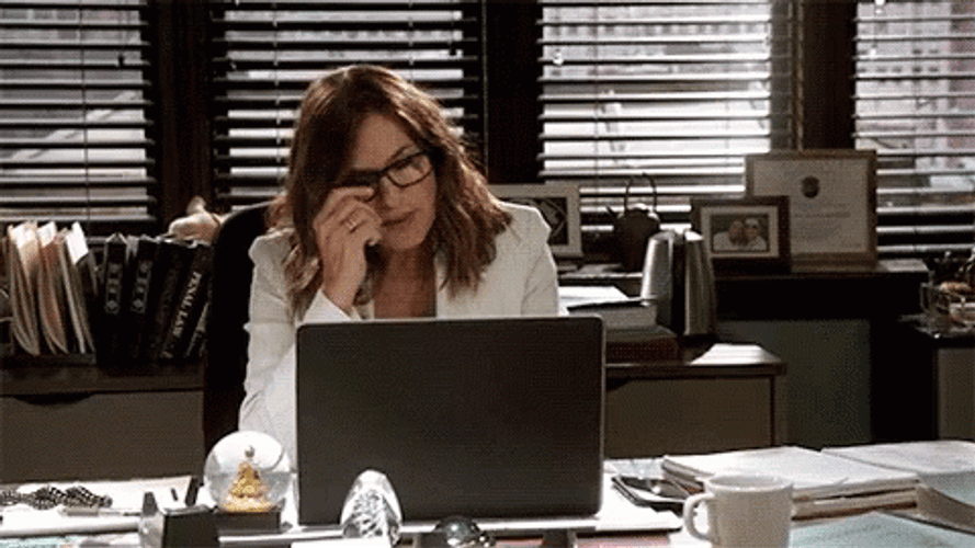 Teacher Tired Mariska Hargitay Removing Her Eyeglasses GIF