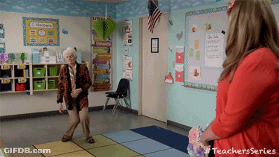 Teacher Tired Slowly Falling To The Floor GIF