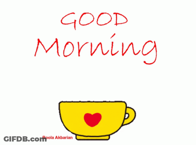 Teacup Hello Kitty Good Morning Cartoon GIF