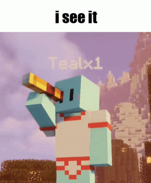 Teal Bot Binoculars GIF