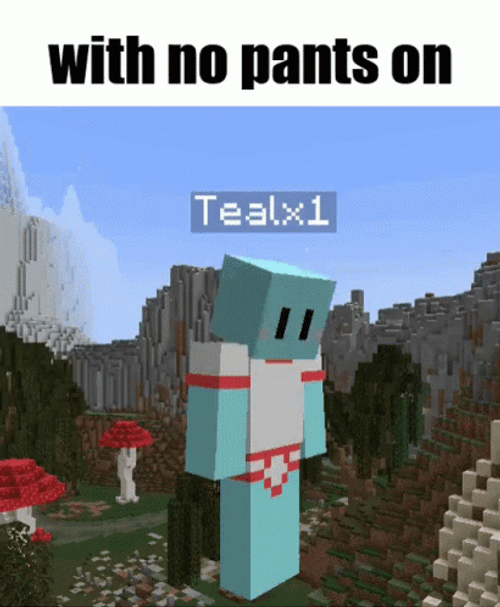 Teal Bot No Pants GIF