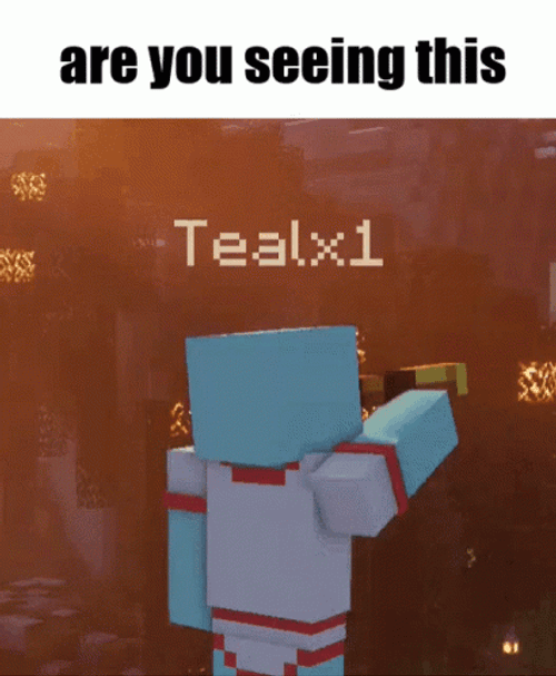 Teal Bot Shy GIF