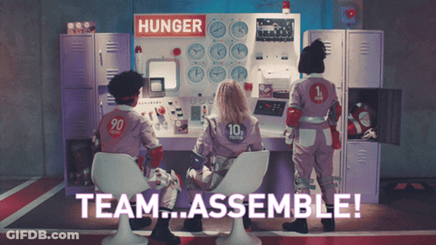 Team Assemble Ladies Suiting Up GIF