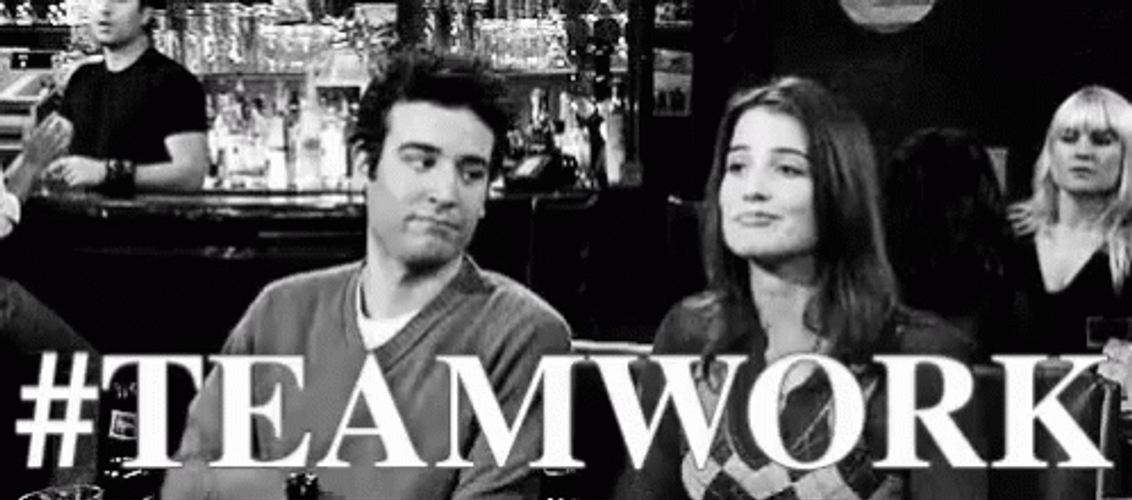 Team Awesome HIMYM Casts Teamwork GIF