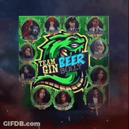 Team Beer Gin Bully Logo Green Dragon GIF