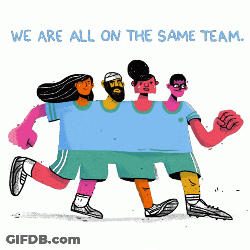 Team Building Animated All In The Same Team GIF