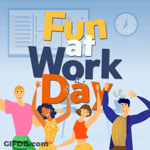 Team Building Animated Fun At Work Day GIF