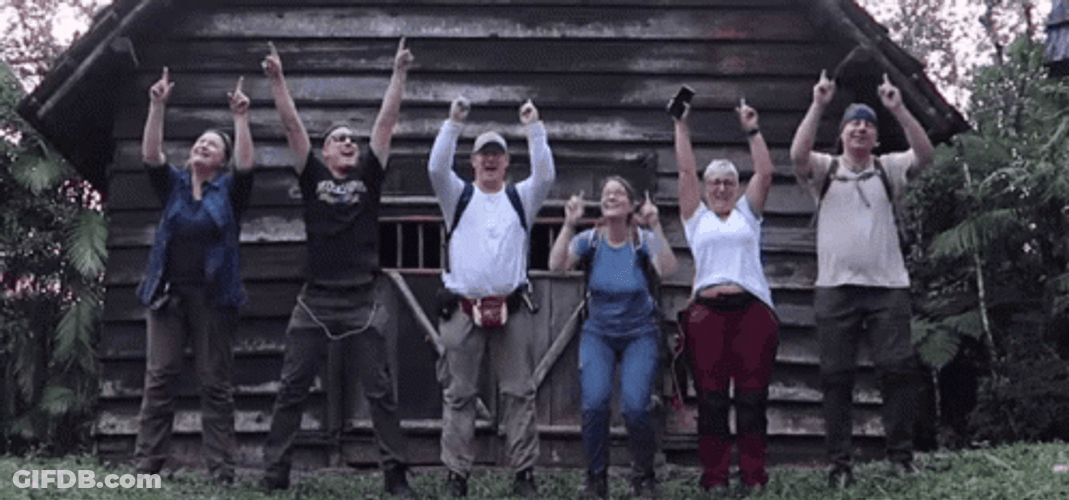 Team Building Synchronized Jump GIF