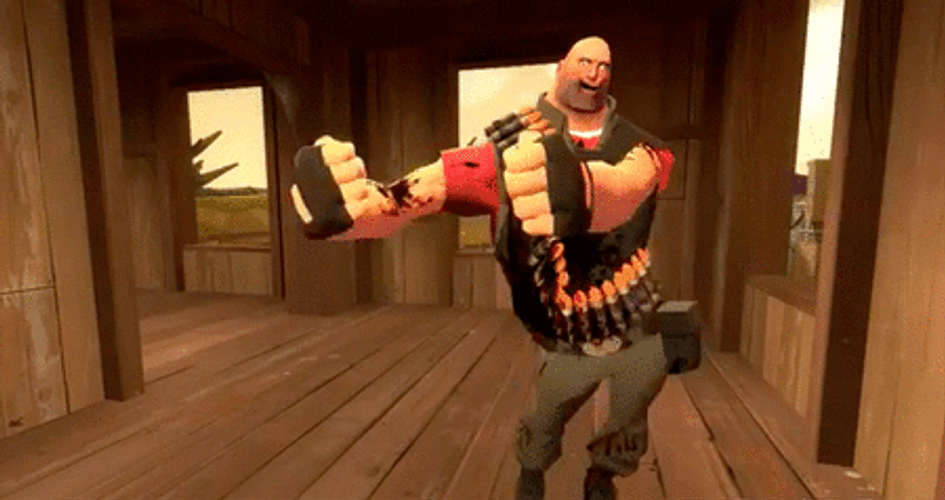 Team Fortress 2 Heavy Glitch Dance GIF