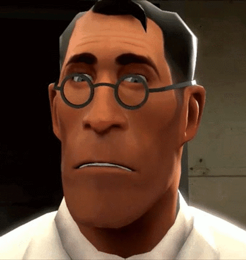 Team Fortress 2 Medic Looking Around GIF