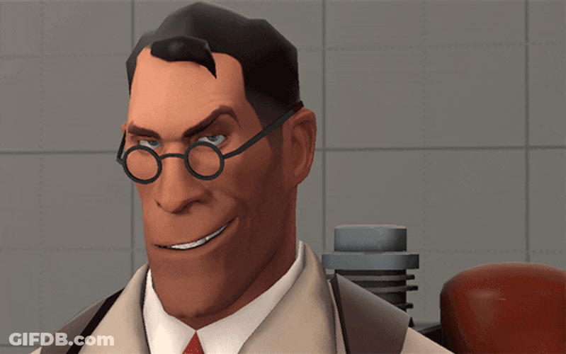 Team Fortress 2 Medic Wavy Eyebrow GIF