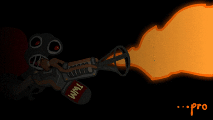 Team Fortress 2 Pyro In 2D GIF