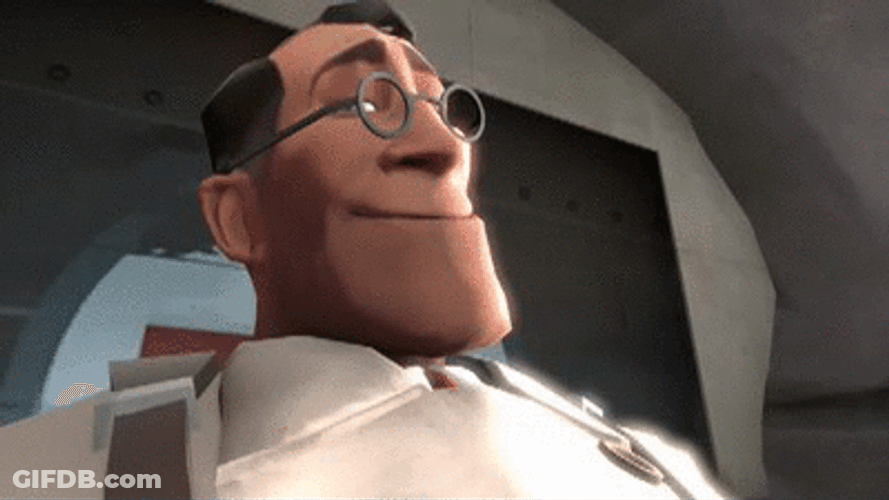 Team Fortress Gray Man Eyebrows Moving GIF