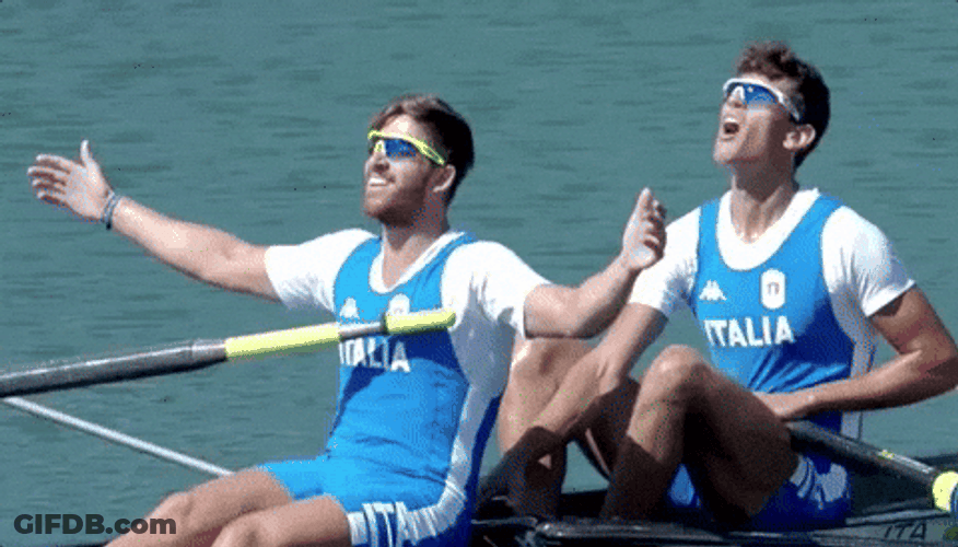Team Italy Row The Boat And Won Third Place GIF