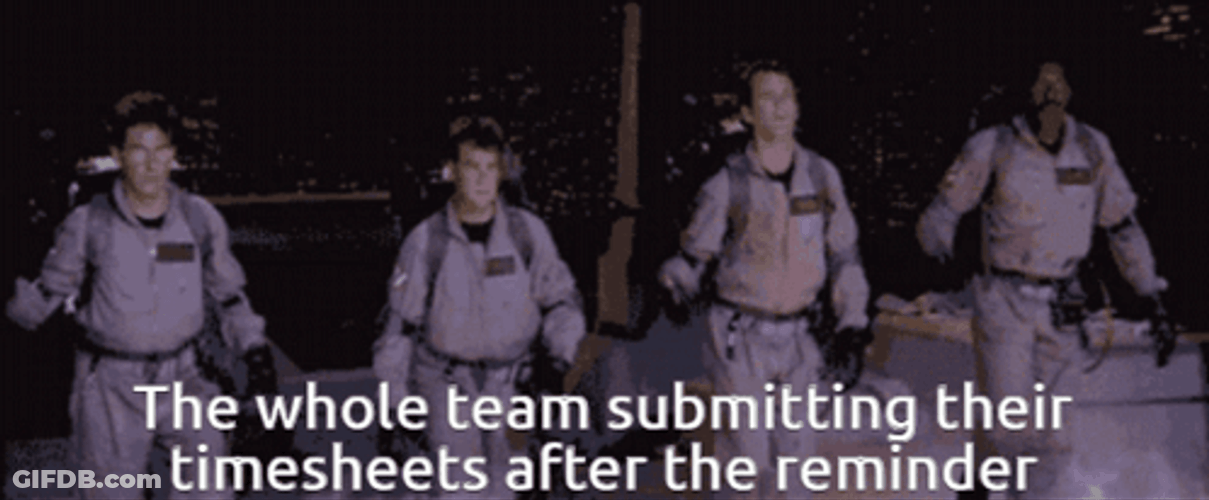 Team Submitting The Timecard After A Reminder GIF