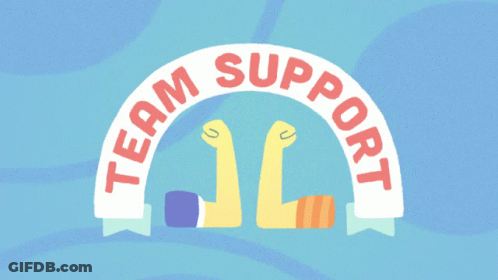 Team Support Logo With Two Arms GIF