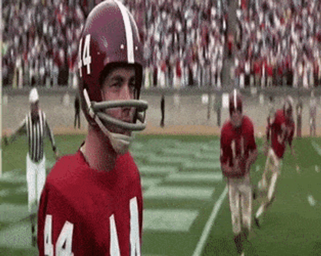 Teammate Instructing Gump To Run Forrest Run GIF
