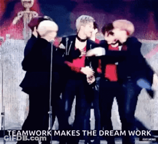Teamwork Hug BTS Meme GIF