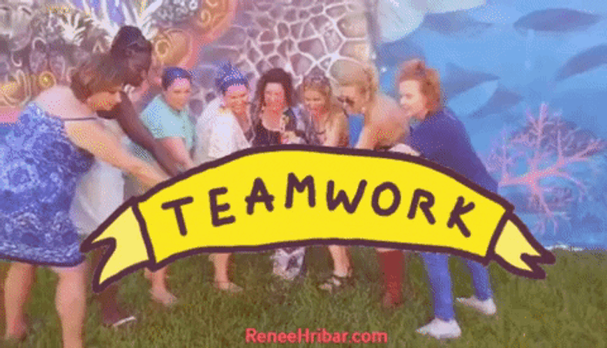 Teamwork Makes The Dream Work Team Collaboration GIF