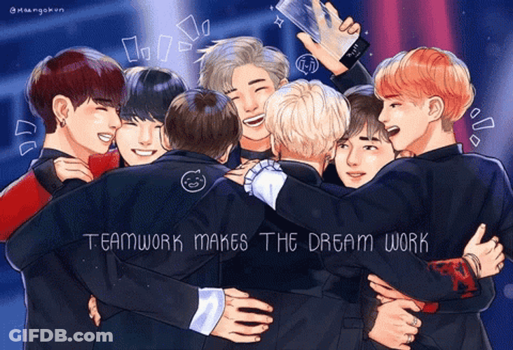 Teamwork Meme Bangtan GIF