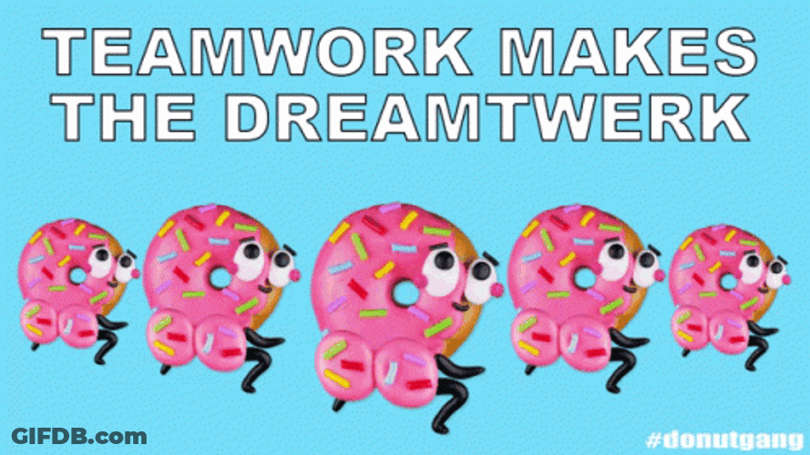 Teamwork Meme Donut Twerks GIF