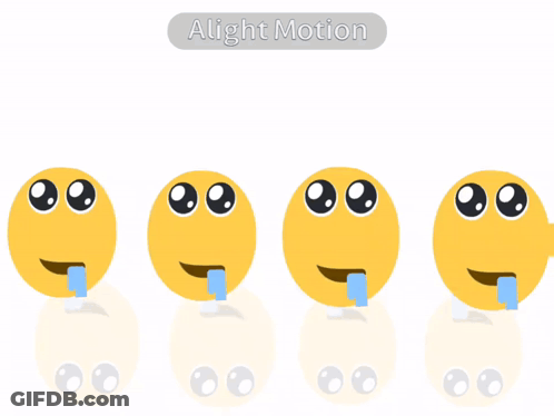 Tearful Smiley Faces With Alight Motion GIF