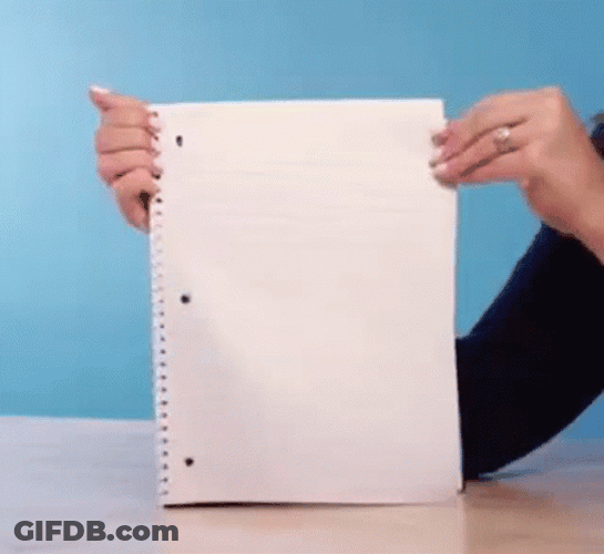 Tearing One Page Of Paper GIF