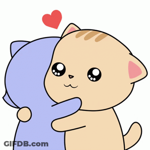 Teary Eyes Peach Cat Animation Abrazo GIF