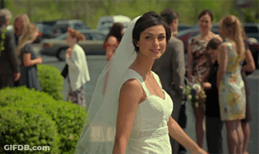 Teasing Bride Morena Baccarin GIF