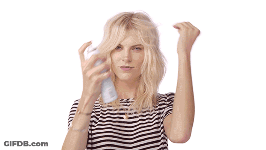 Teasing Short Blonde Hair GIF