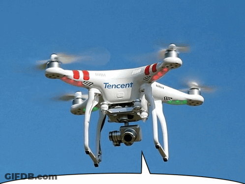 Tecent Drone Flying Through Air GIF