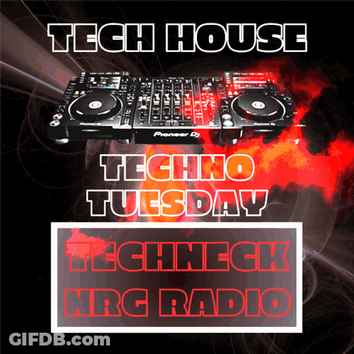 Techno Tuesday Pioneer DJ Poster GIF
