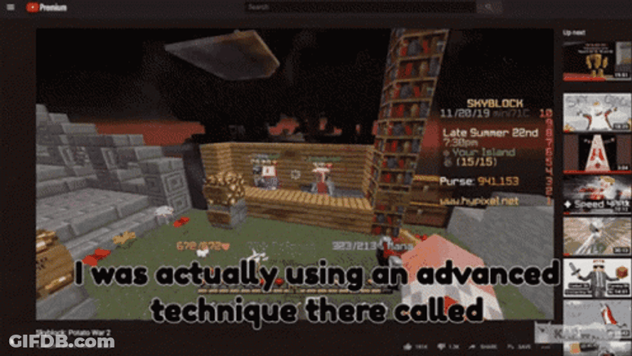Technoblade Minecraft In The Room GIF