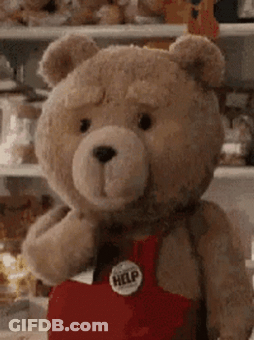 Ted Bear Big Flying Kiss GIF