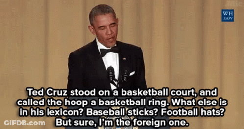 Ted Cruz On Basketball Court Calling Hoop A Ring GIF